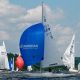 Bei der Benefiz-Regatta des Münchner Yacht-Clubs steuerte Constanze Ocker den Drachen mit dem Spinnacker der José Carreras Leukämie-Stiftung auf den zweiten Platz.